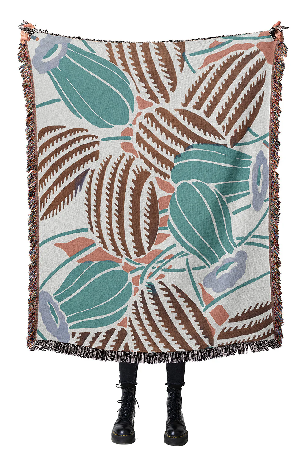 Desert Bloom Cotton Woven Throw Blanket - Image 4