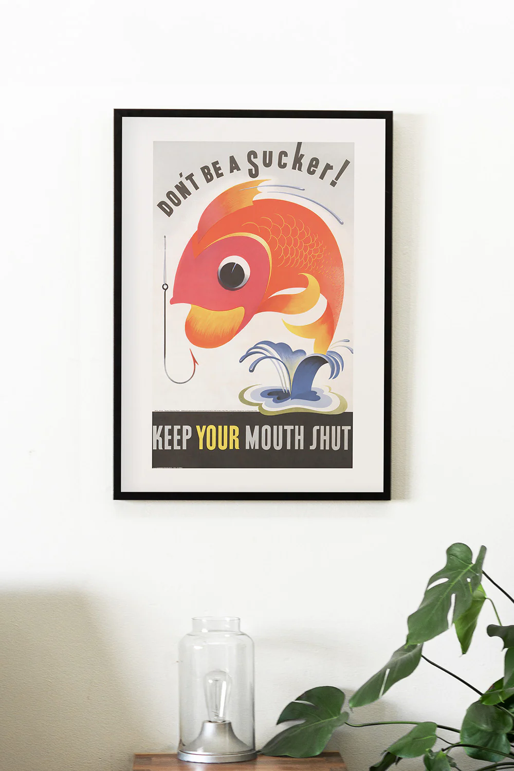Don't Be A Sucker Vintage Fish Oversized Art Print - Image 5