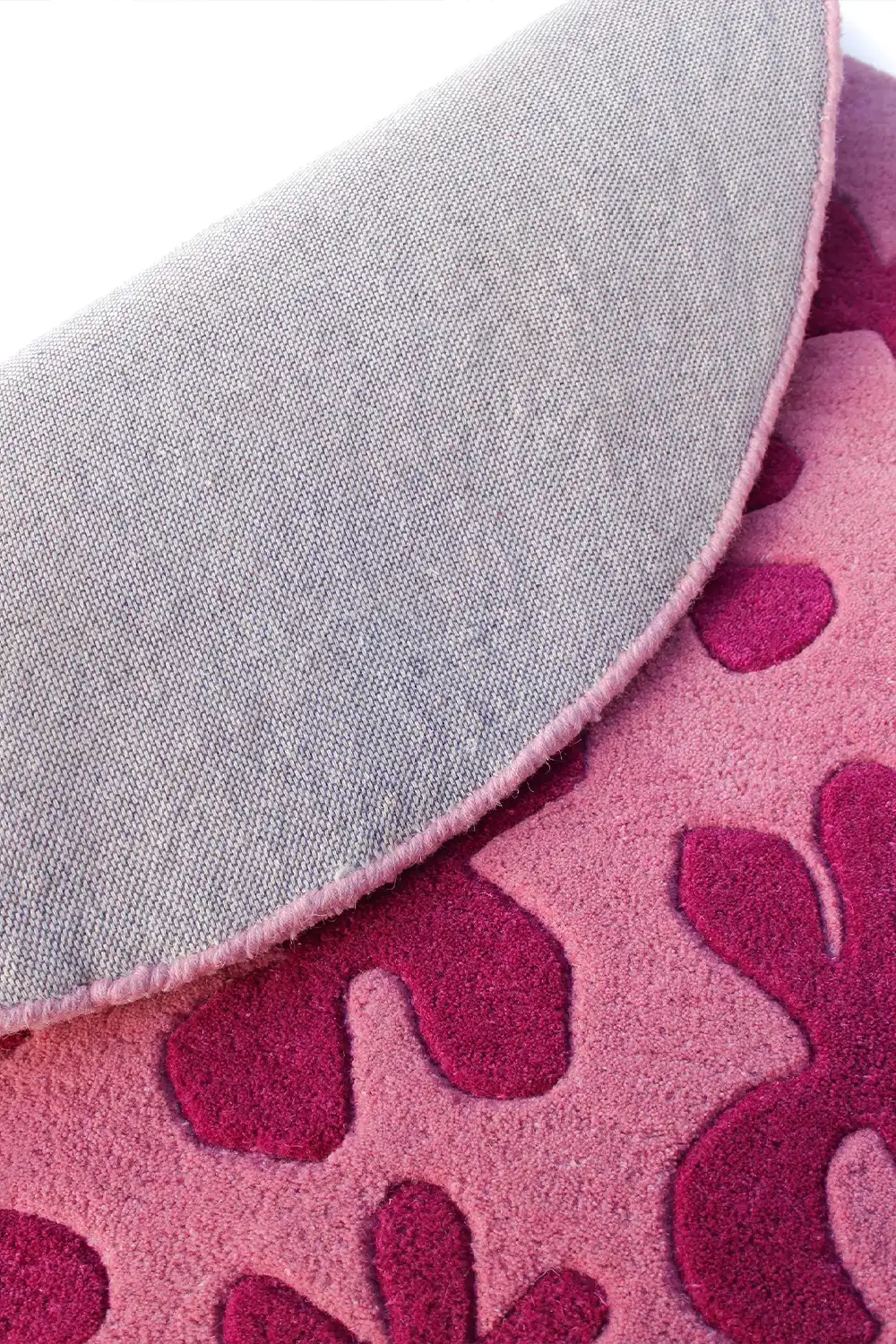 Floral Blossom Round Hand Tufted Wool Rug - Image 4