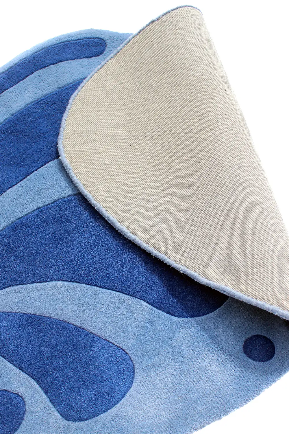 Floral Lagoon Irregular Oval Hand-Tufted Wool Rug - Image 6