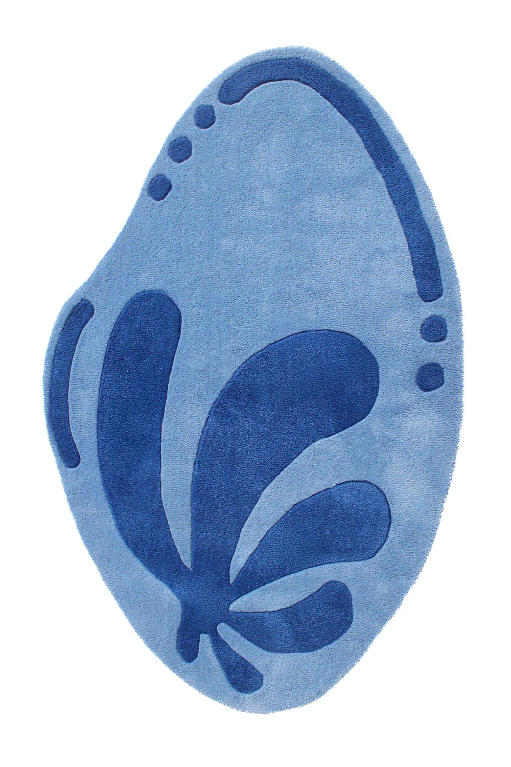Floral Lagoon Irregular Oval Hand-Tufted Wool Rug - Image 8