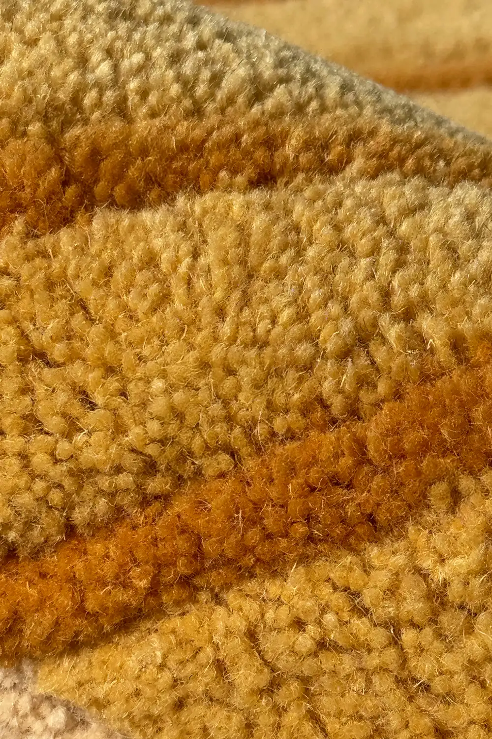 Golden Geometry Hand Tufted Wool Runner Rug - Image 5