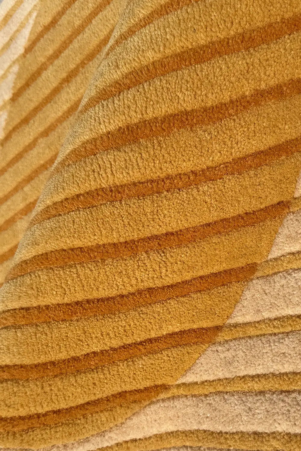 Golden Geometry Hand Tufted Wool Runner Rug - Image 7