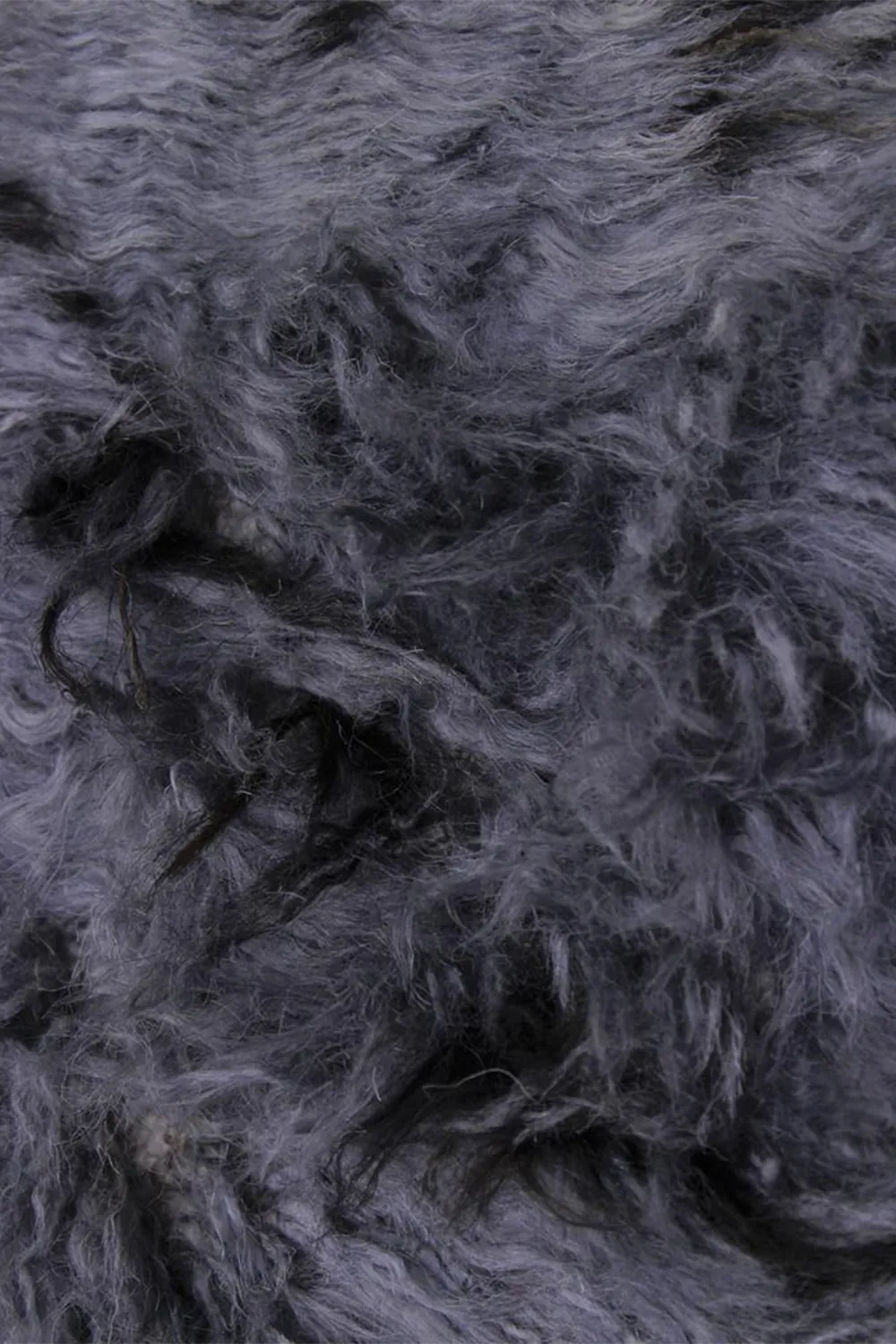 Charcoal Gray Moroccan Shag Wool Runner Rug - Image 6