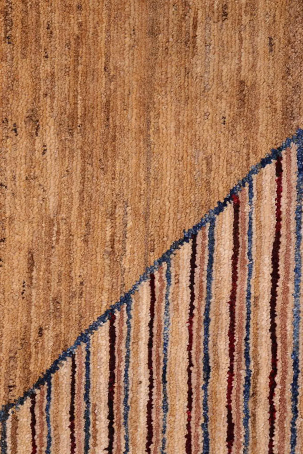 Burgundy and Gold Horizon Hand-Knotted Wool Rug - Image 3