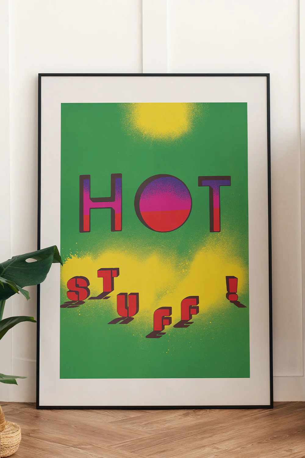 Hot Stuff! 80s Bold Green Graphic Art Print - Image 3