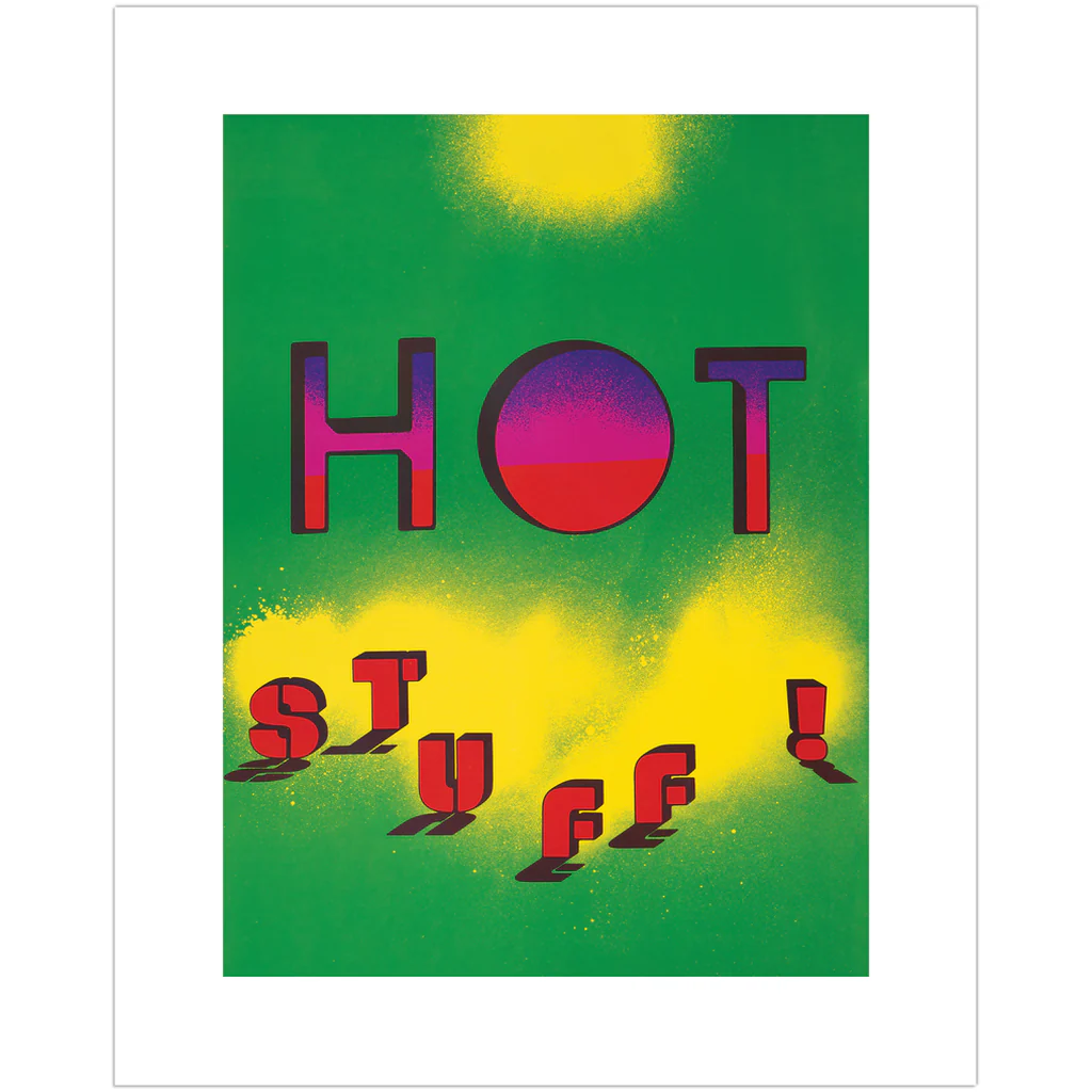 Hot Stuff! 80s Bold Green Graphic Art Print - Image 5
