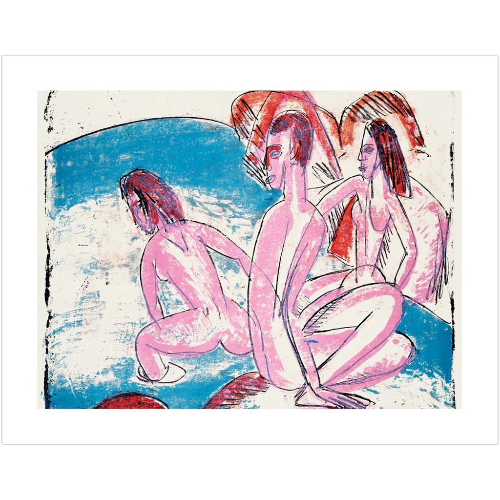 Three Bathers by Stones Art Print - Image 4