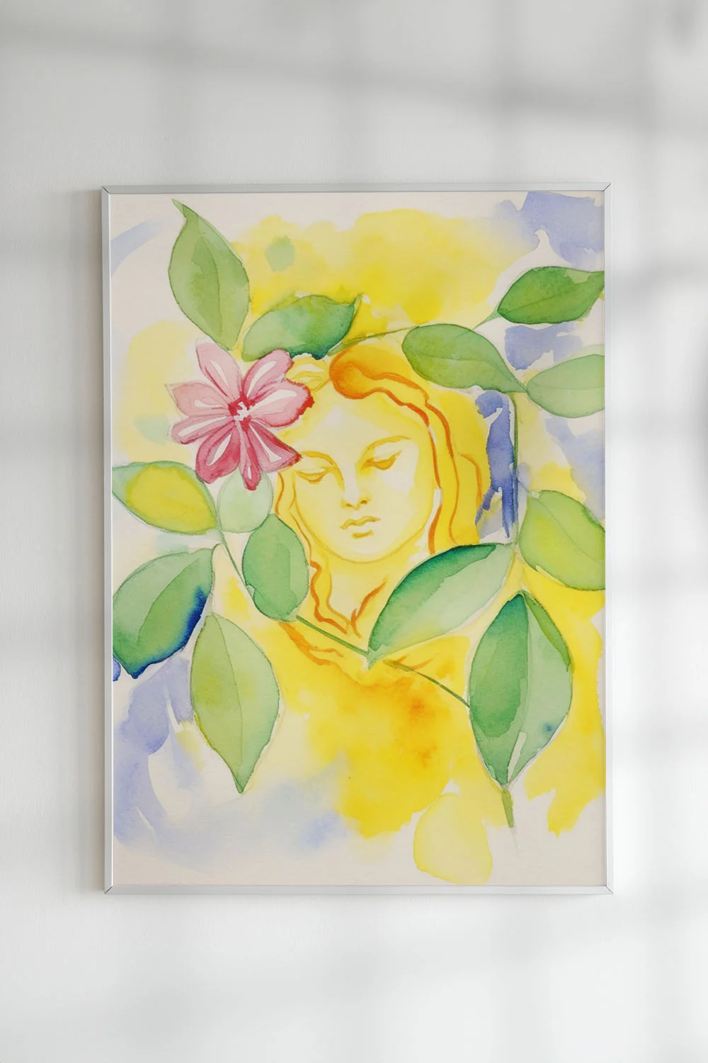 Lemon Veil Ethereal Woman Watercolor Art Print - Image 3