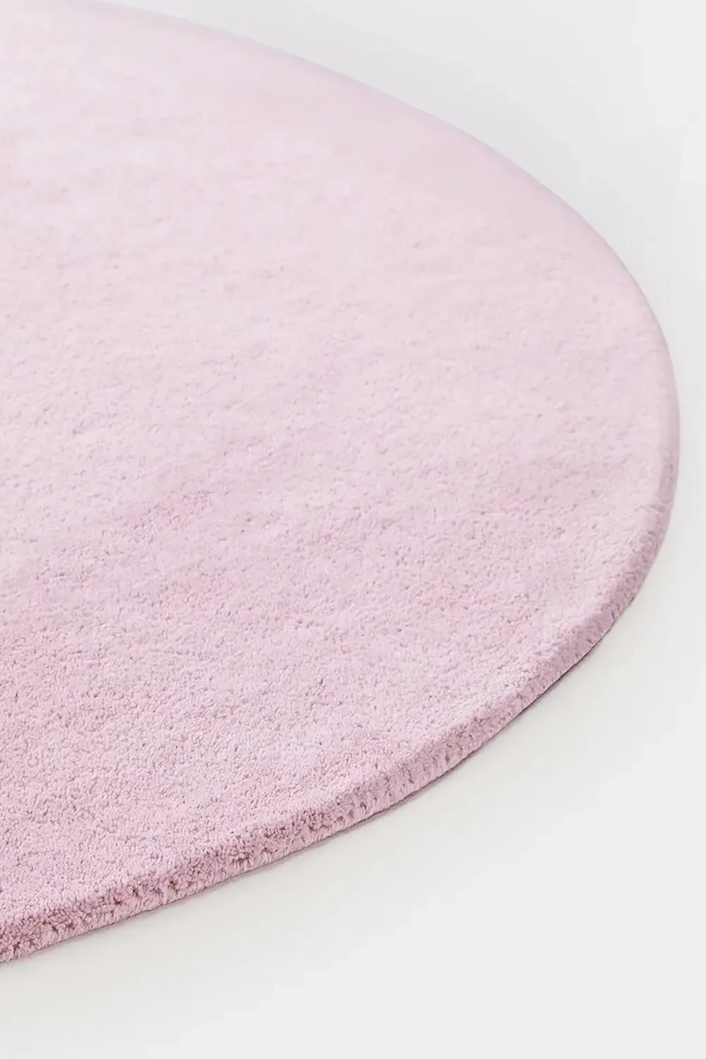 Solid Color Round Hand-Tufted New Zealand Wool Rug - Image 11