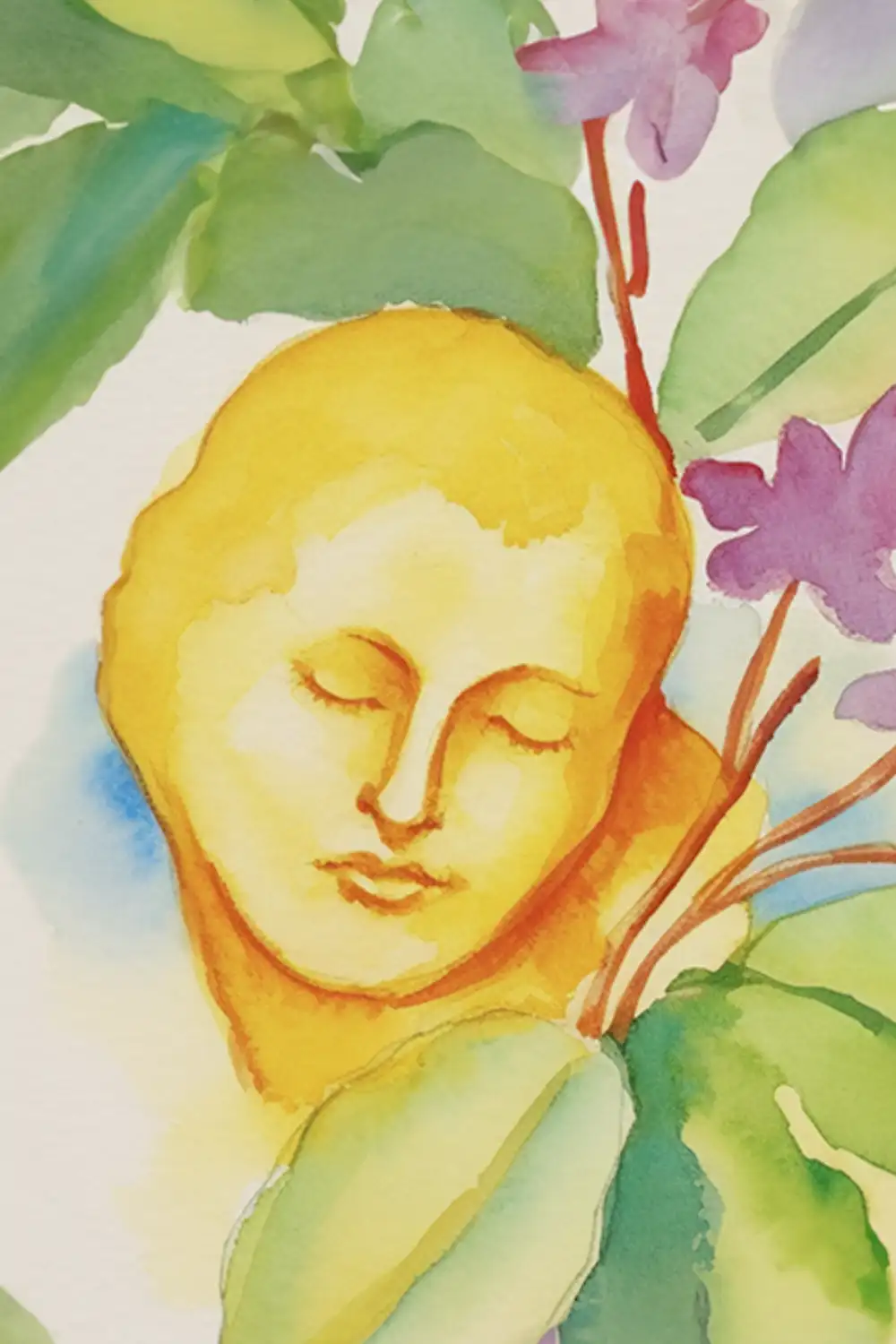 Mango Glow Radiant Watercolor Art Print - Image 2