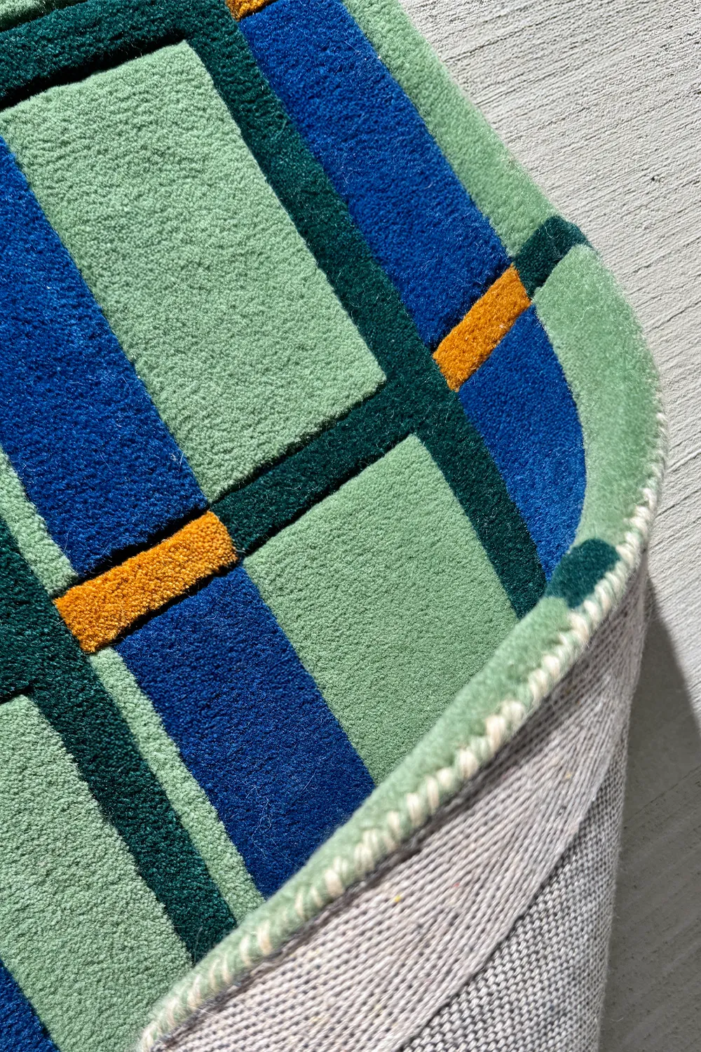 Kinetics I Square Hand Tufted Wool Rug - Image 3