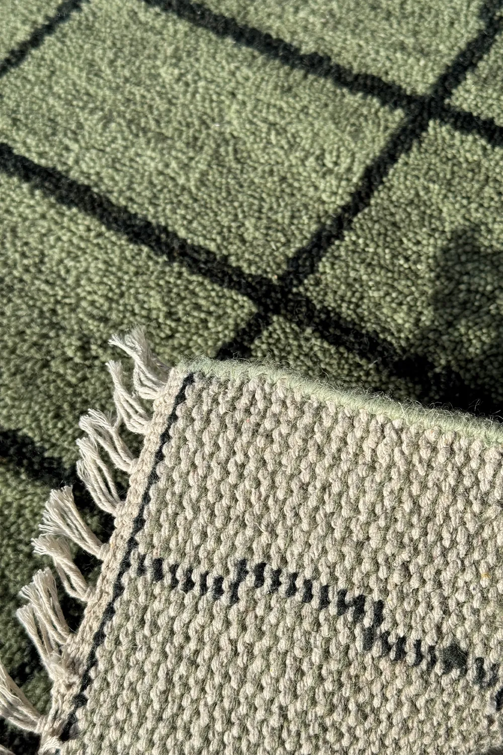 Gridline Hand-Knotted Wool Rug - Image 8