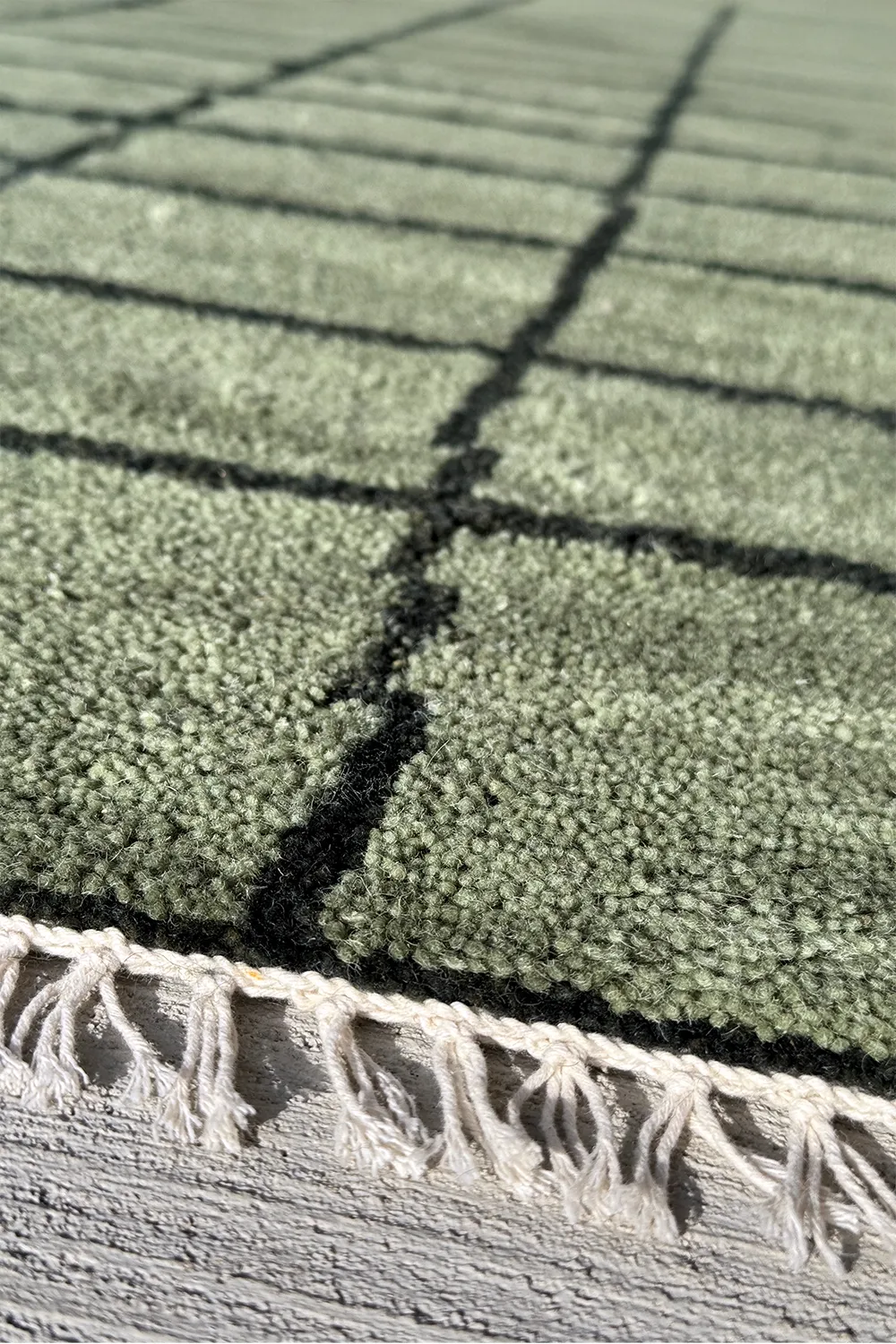 Gridline Hand-Knotted Wool Rug - Image 6