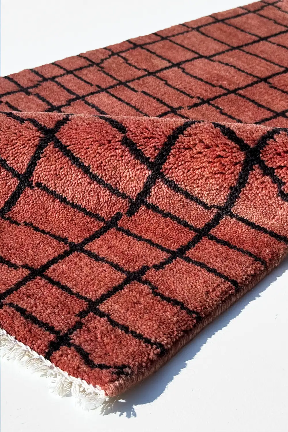 Gridline Hand-Knotted Wool Rug - Image 10