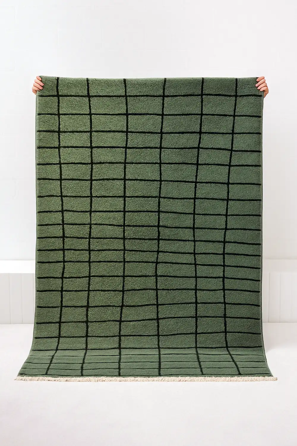 Gridline Hand-Knotted Wool Rug - Image 4