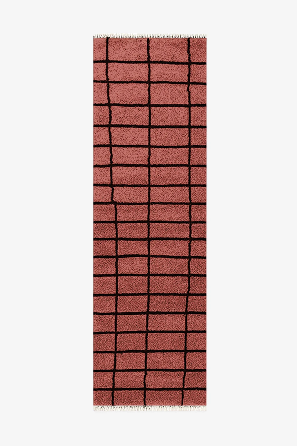 Gridline Hand-Knotted Wool Runner Rug - Image 7