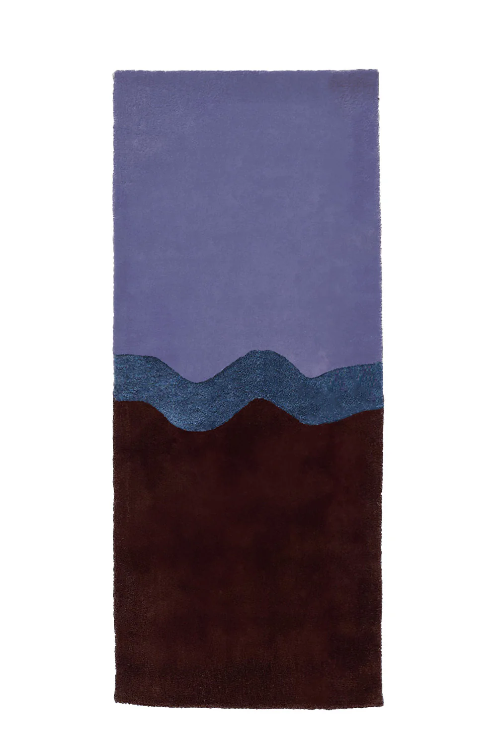 Neapolitan Purple and Brown Hand Tufted Wool Runner Rug - Image 4