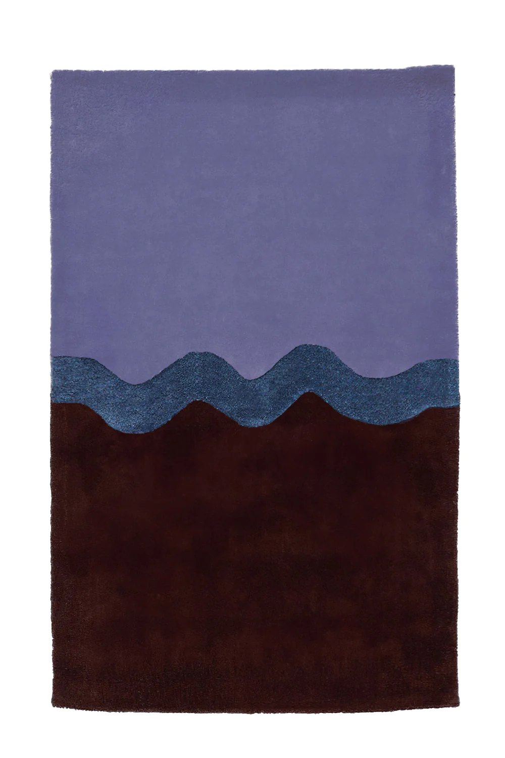 Neapolitan Purple and Brown Hand-Tufted Wool Rug - Image 5