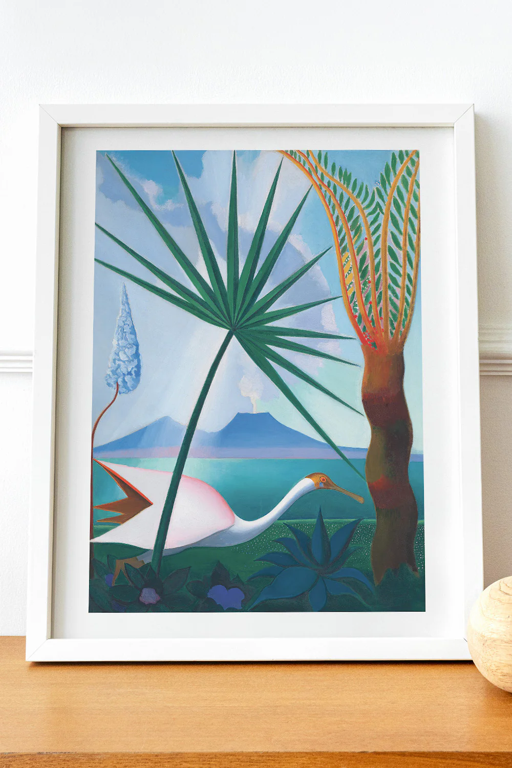 Neapolitan Song Bold Blue Art Print - Image 3