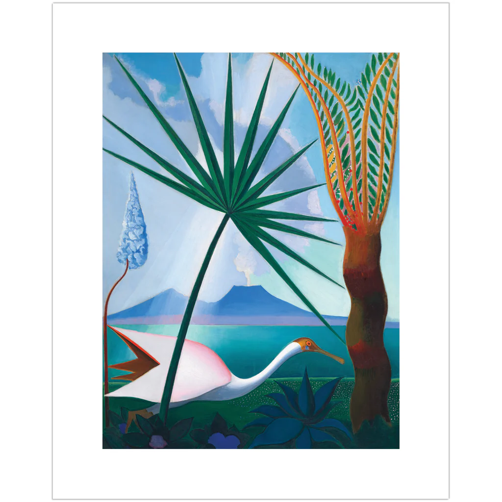 Neapolitan Song Bold Blue Art Print - Image 4