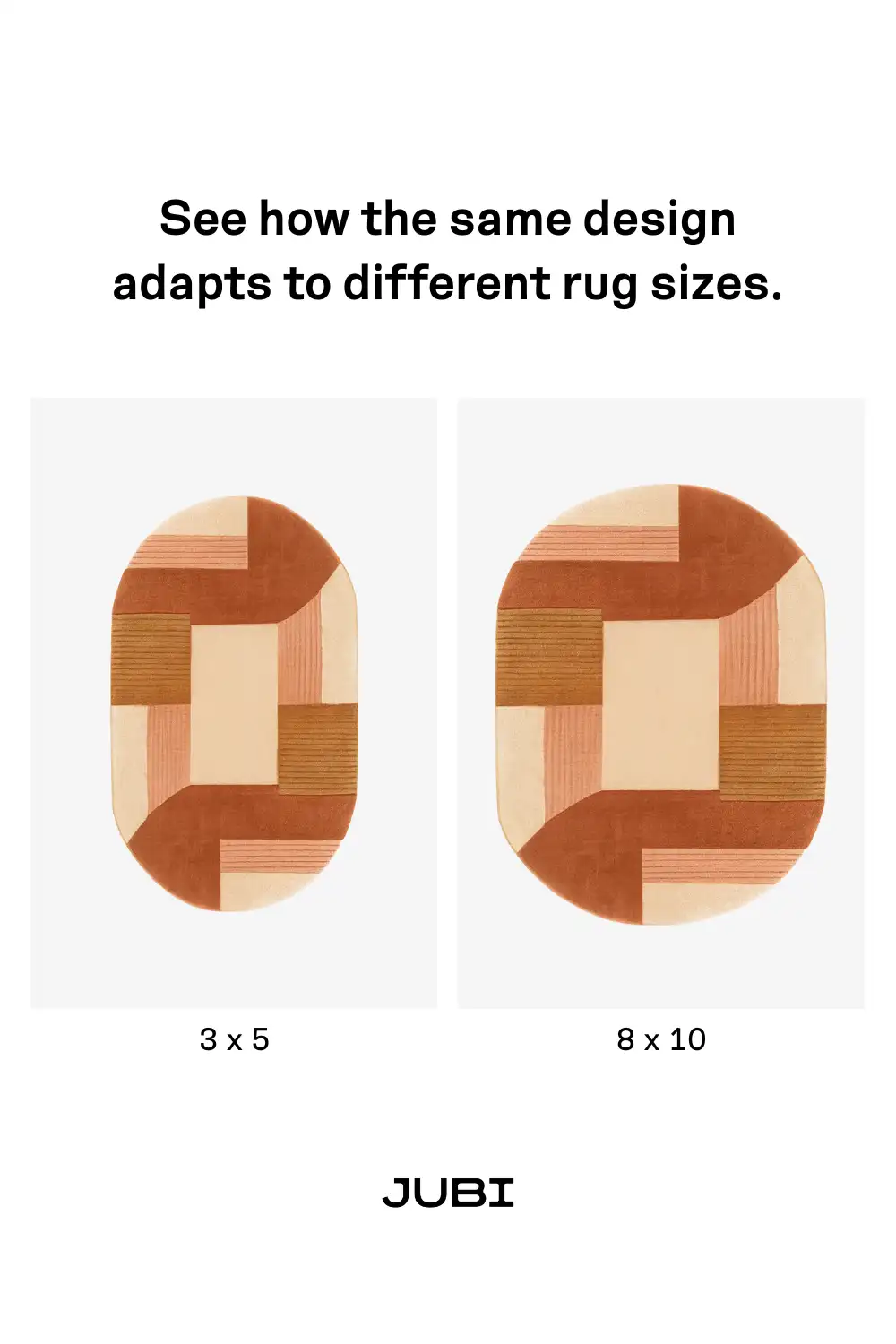 Neutral Mosaic Oval Hand-Tufted Wool Rug - Image 5