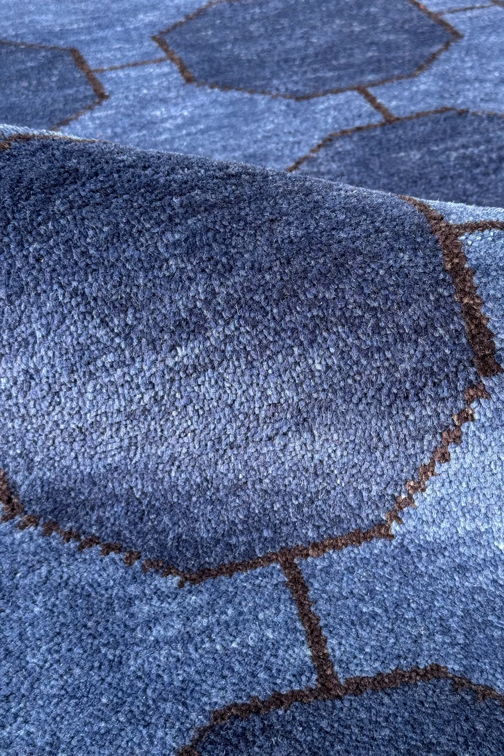 Octagon Link Hand-Knotted Wool Rug - Image 13