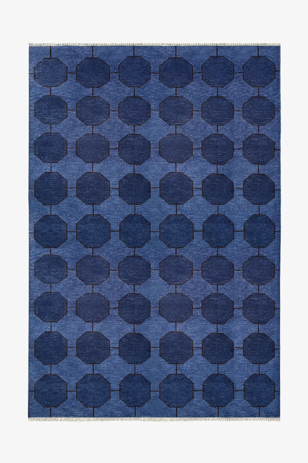 Octagon Link Hand-Knotted Wool Rug - Image 19