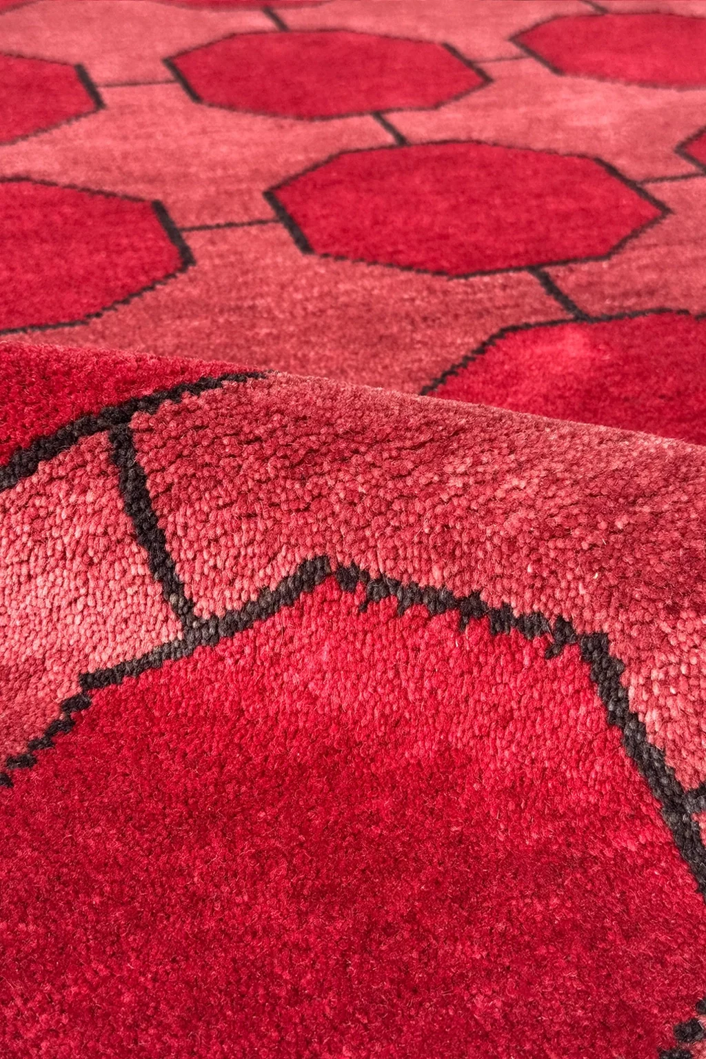 Octagon Link Hand-Knotted Wool Rug - Image 21