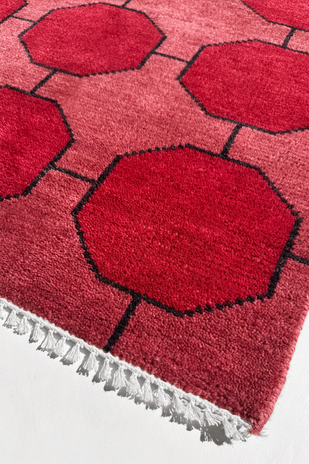 Octagon Link Hand-Knotted Wool Rug - Image 24