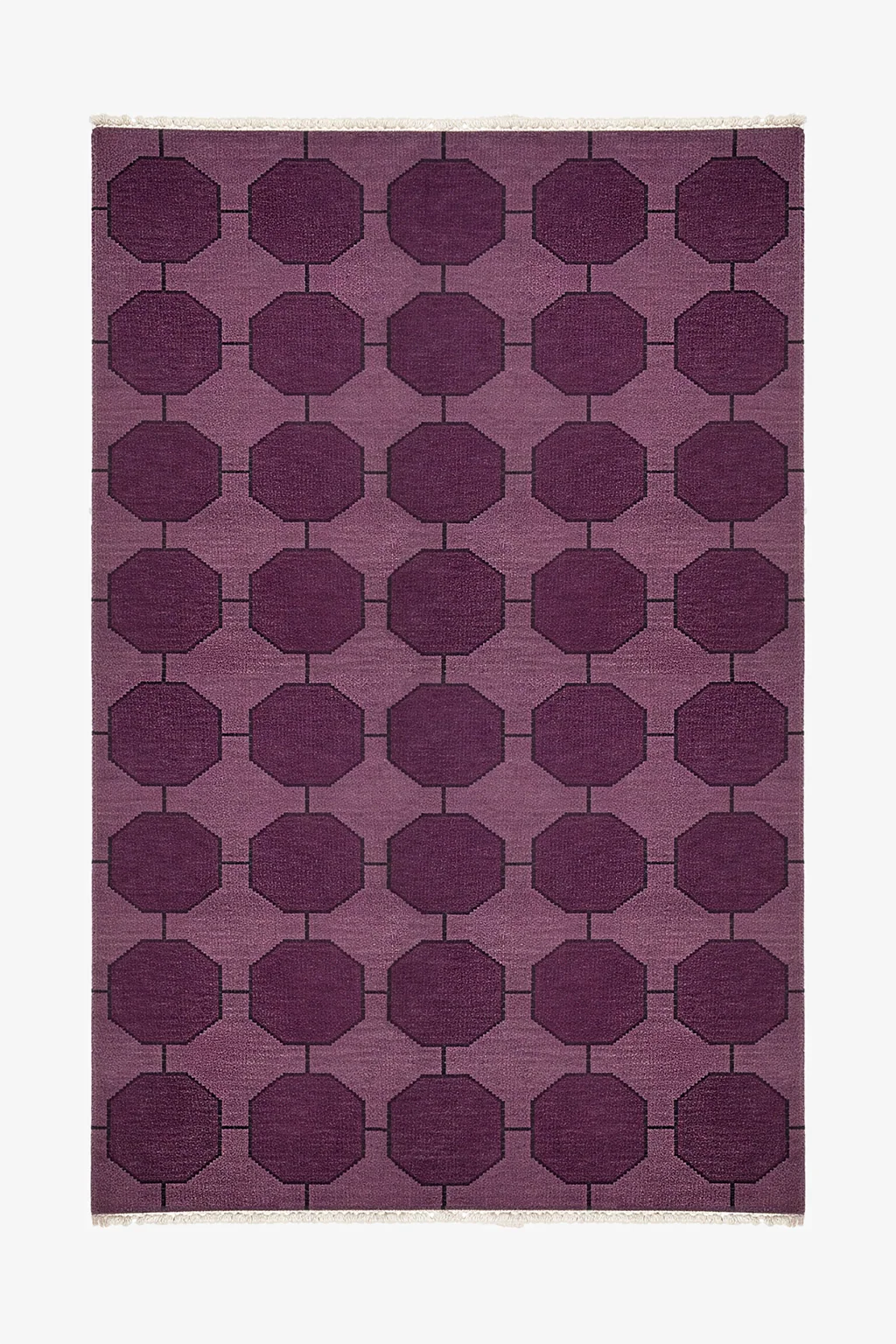 Octagon Link Hand-Knotted Wool Rug - Image 26