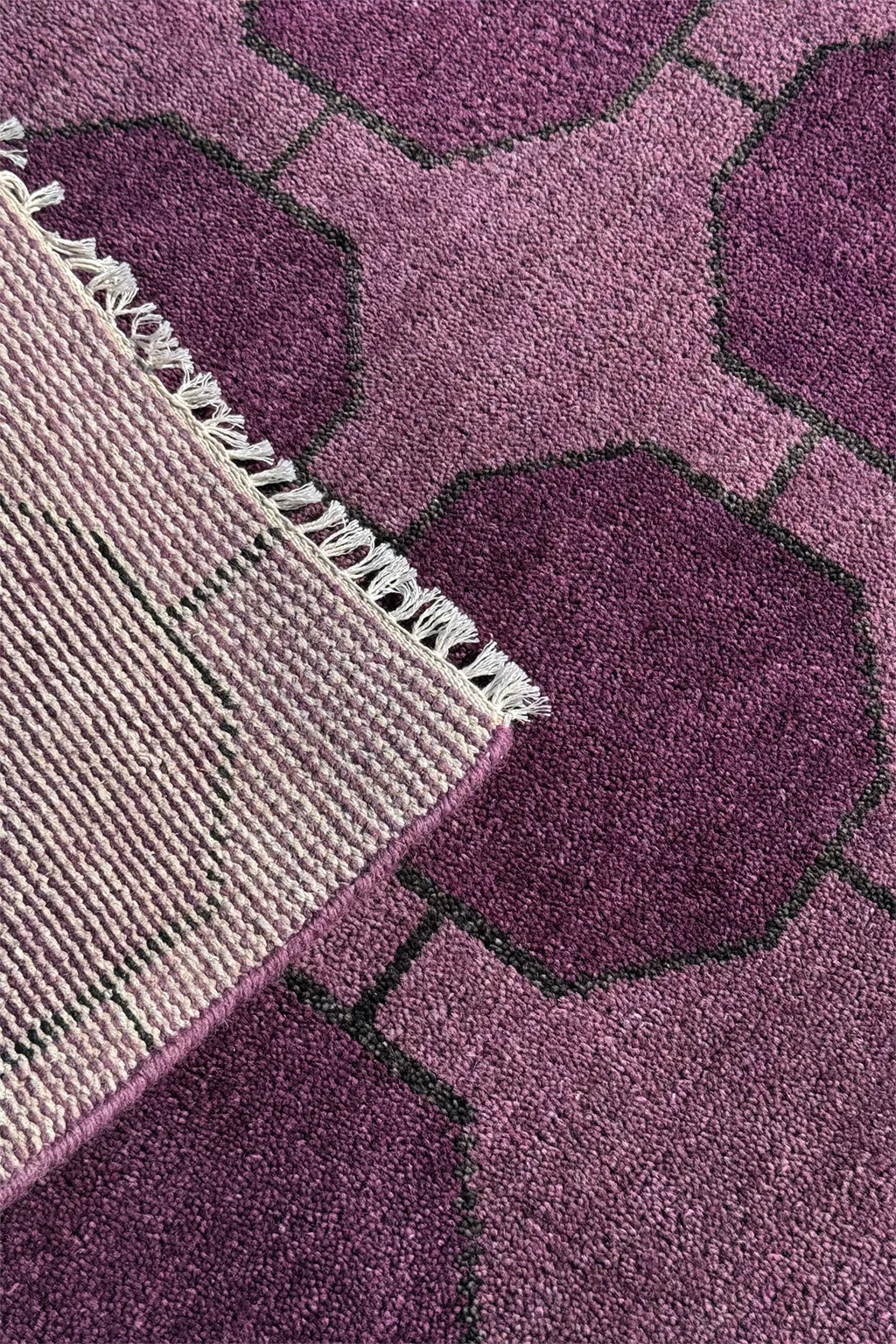 Octagon Link Hand-Knotted Wool Rug - Image 30