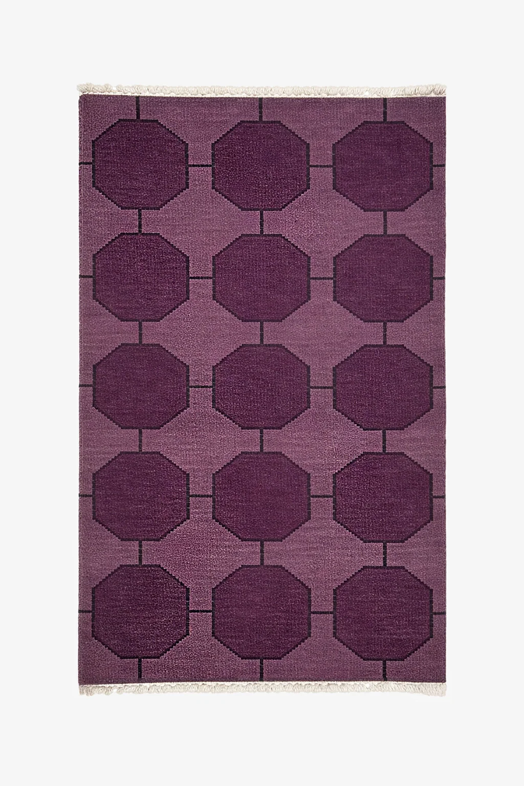 Octagon Link Hand-Knotted Wool Rug - Image 31