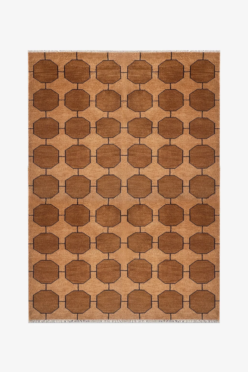 Octagon Link Hand-Knotted Wool Rug - Image 36