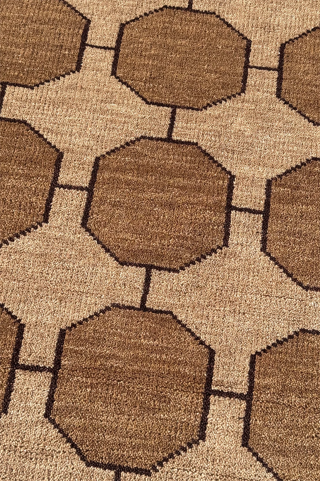 Octagon Link Hand-Knotted Wool Rug - Image 43