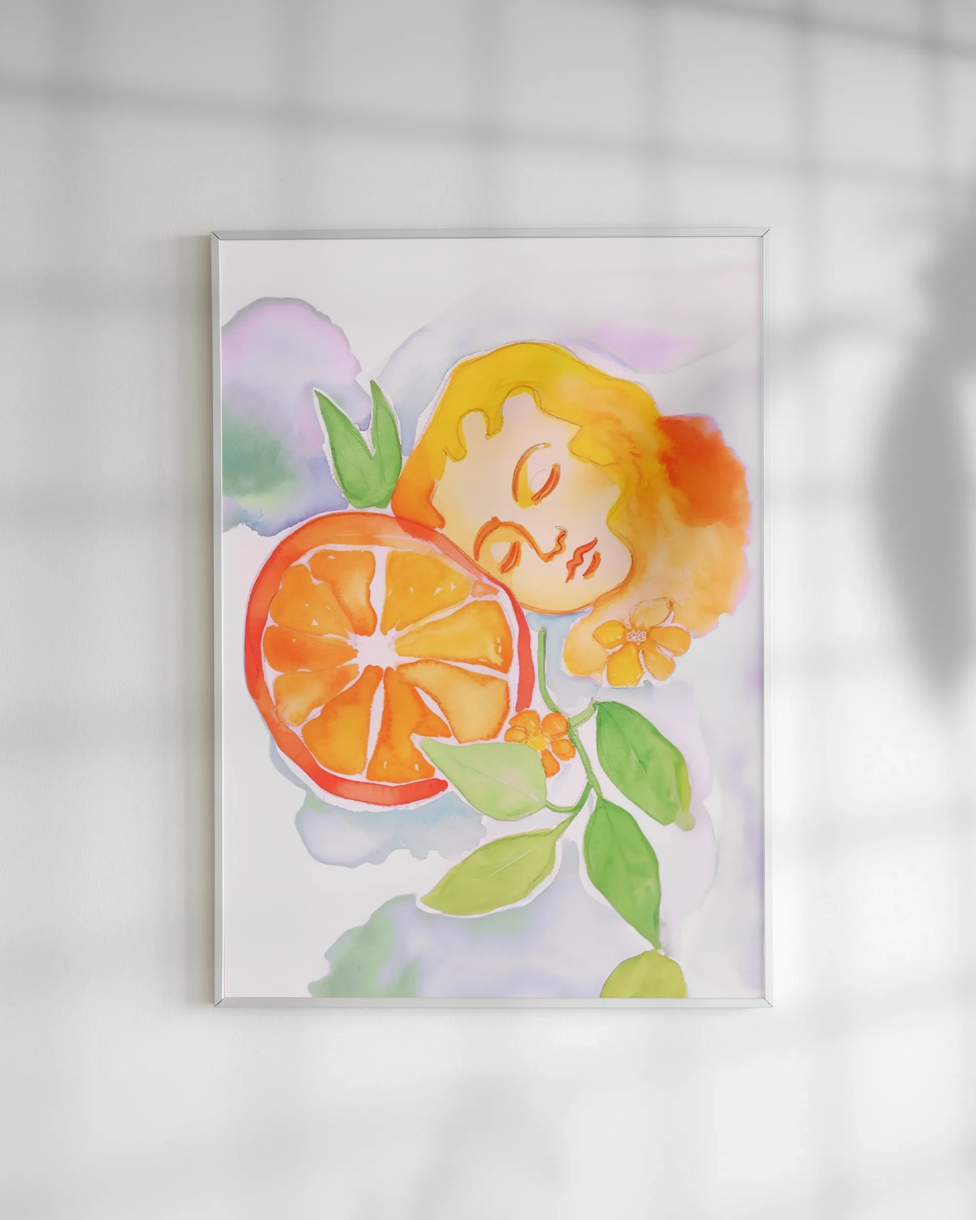 Orange Aura Watercolor Art Print - Image 3