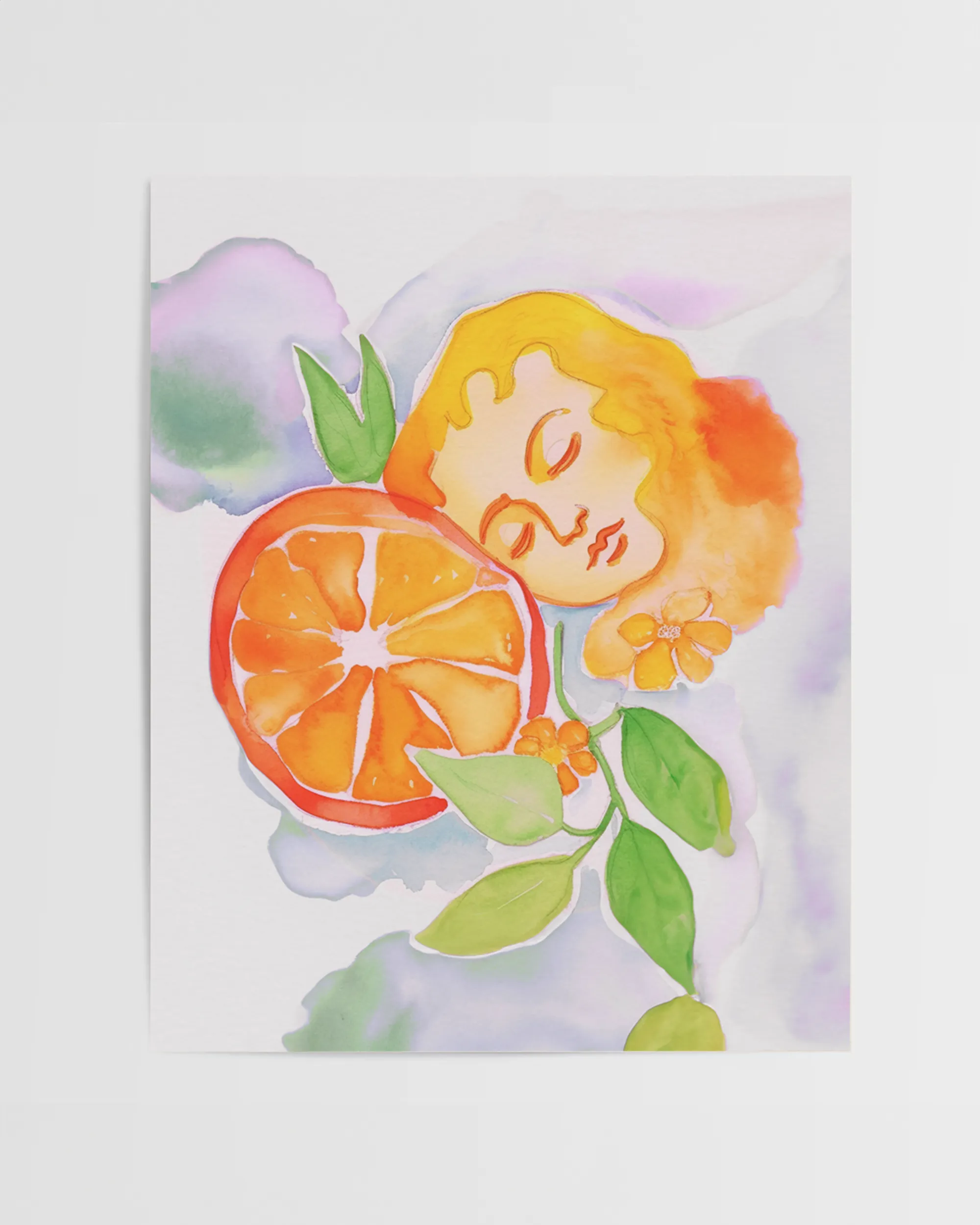 Orange Aura Watercolor Art Print - Image 5