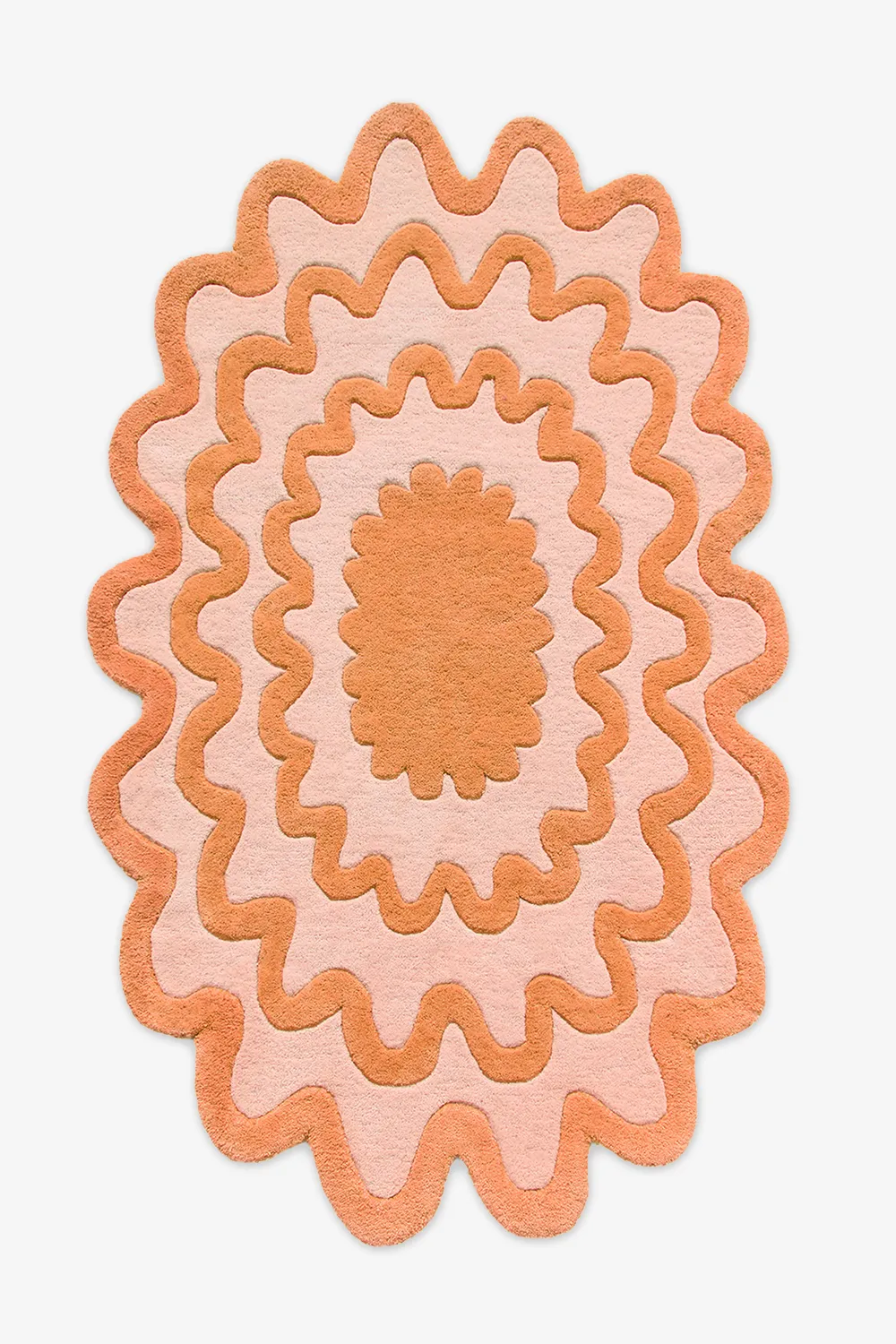 Burst Oval Hand-Tufted Wool Rug - Image 18