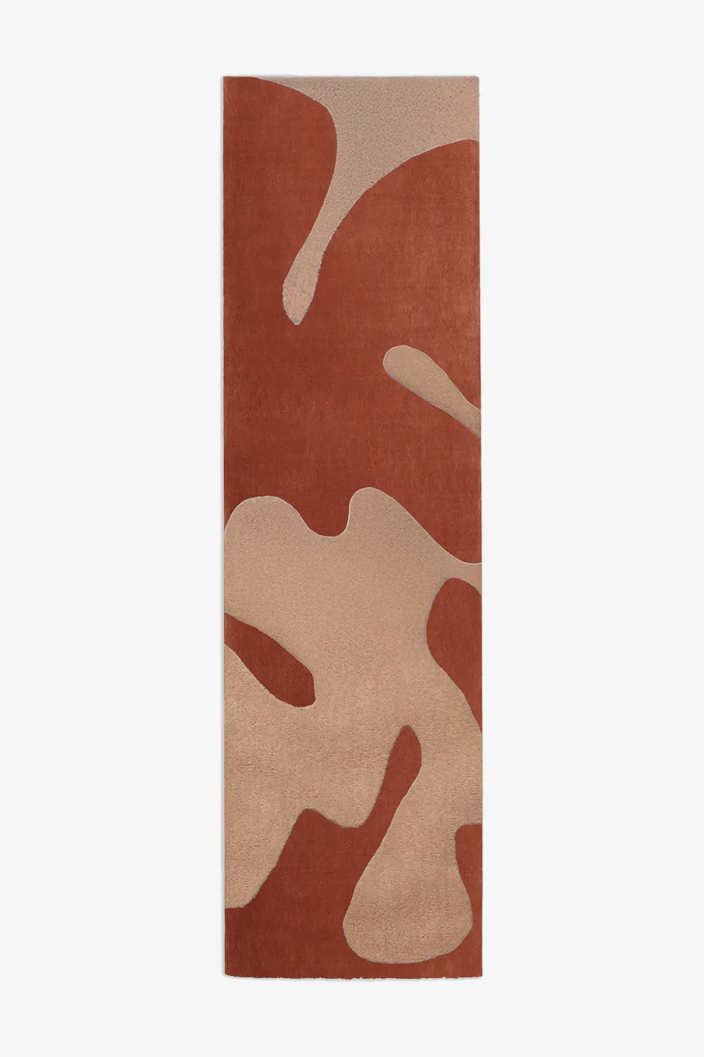 Organic Fusion Abstract Hand-Tufted Wool Runner Rug