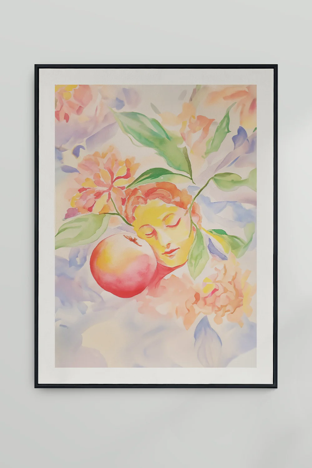 Peach Petals Dreamy Watercolor Art Print - Image 6