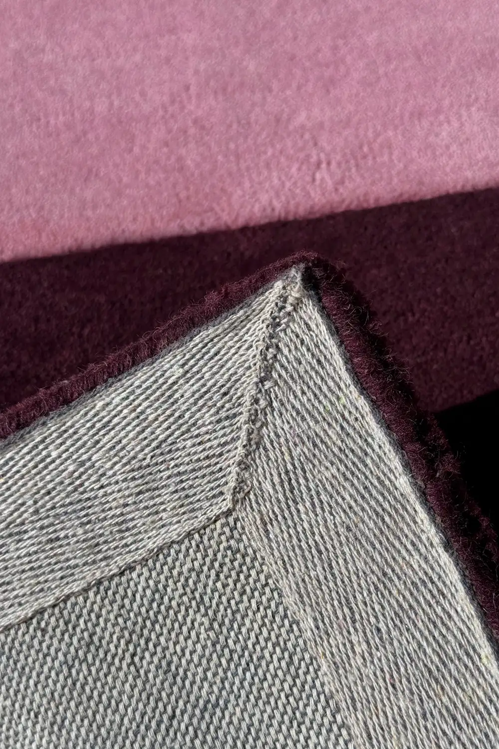 Classic Color Block Hand-Tufted Wool Rug - Image 4