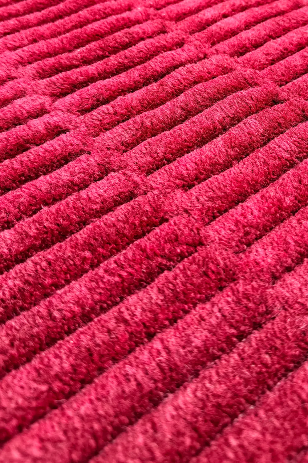 Pink Ombre Hand-Loomed Wool Square Rug - Image 6