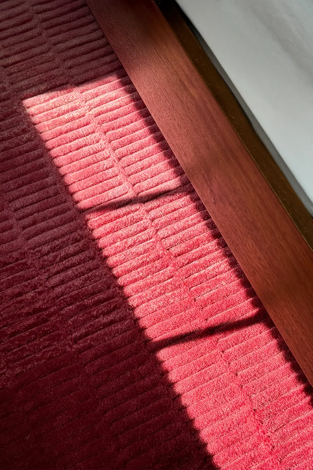Pink Ombre Hand-Loomed Wool Square Rug - Image 4