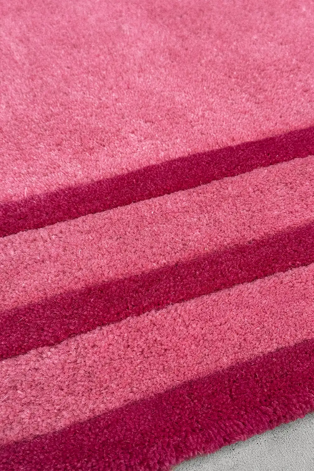 Pink Pixel Weave Hand-Tufted Wool Rug - Image 4