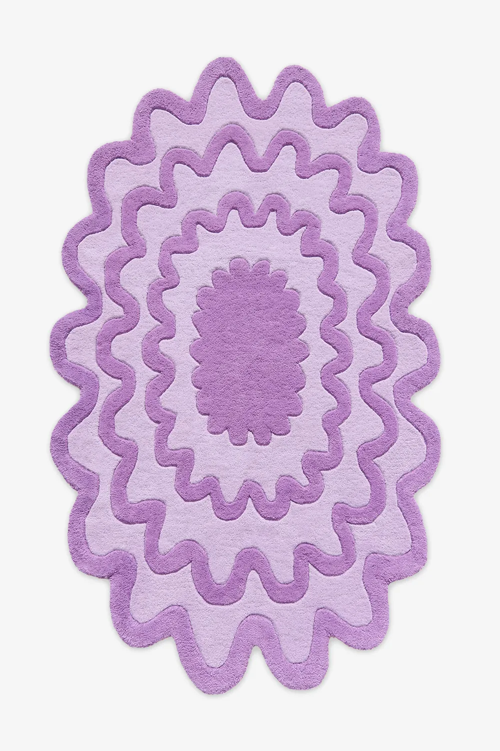 Burst Oval Hand-Tufted Wool Rug - Image 23