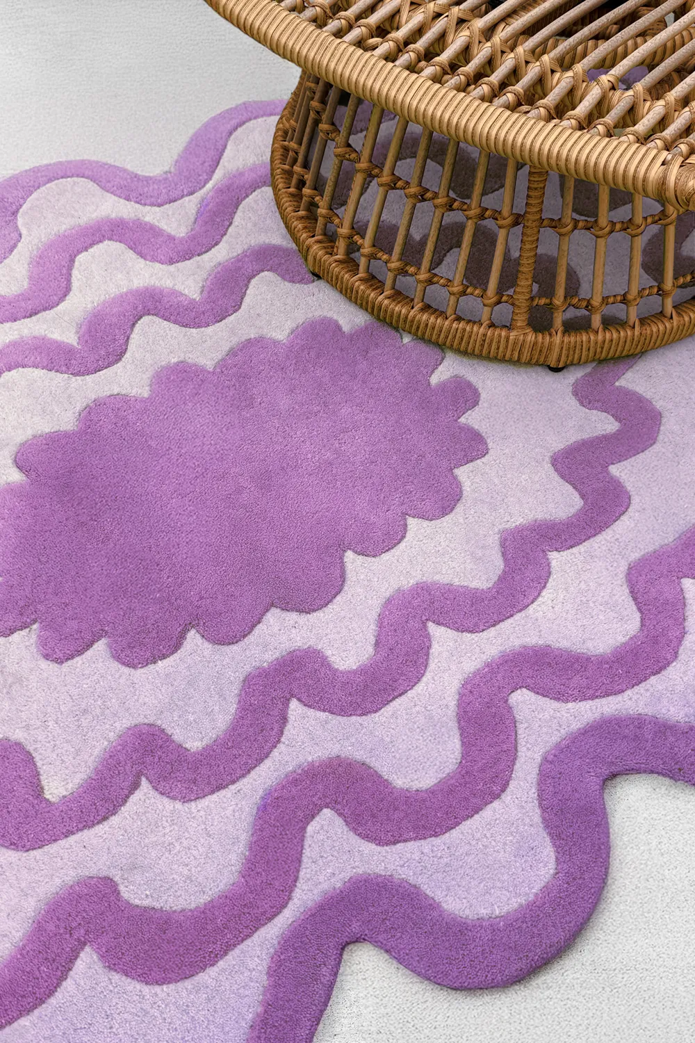Burst Oval Hand-Tufted Wool Rug - Image 24