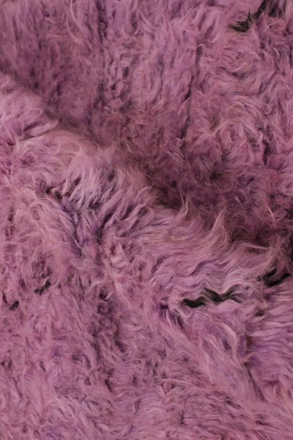 Purple Moroccan Shag Wool Rug - Image 4