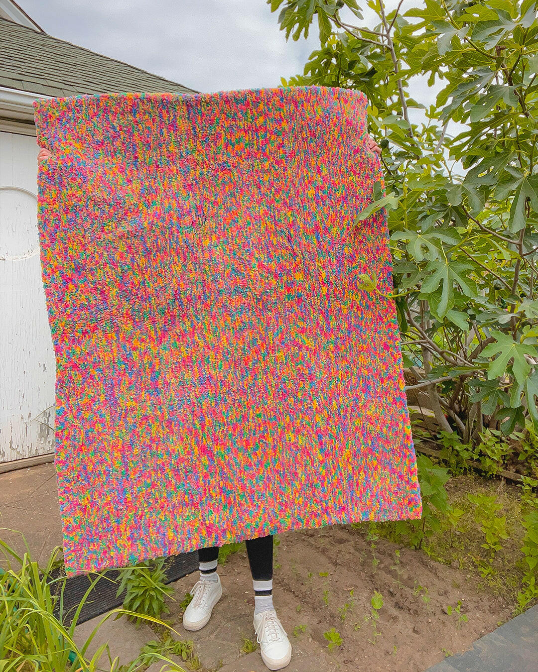 One of a Kind Rainbow Recycled Cotton Tufted Rug - Image 3