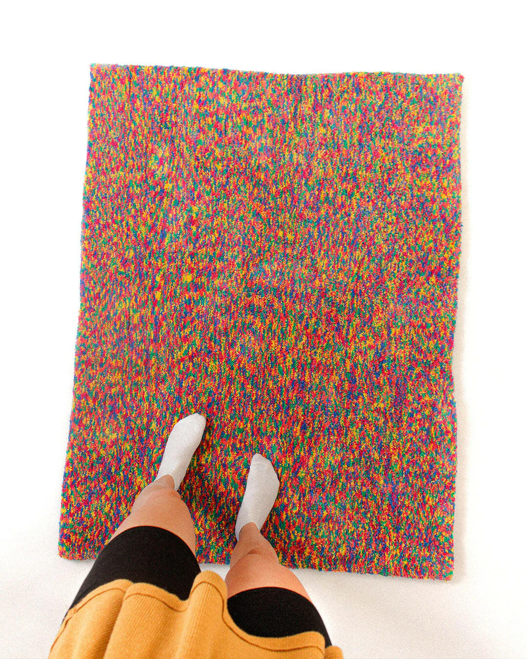 One of a Kind Rainbow Recycled Cotton Tufted Rug - Image 4