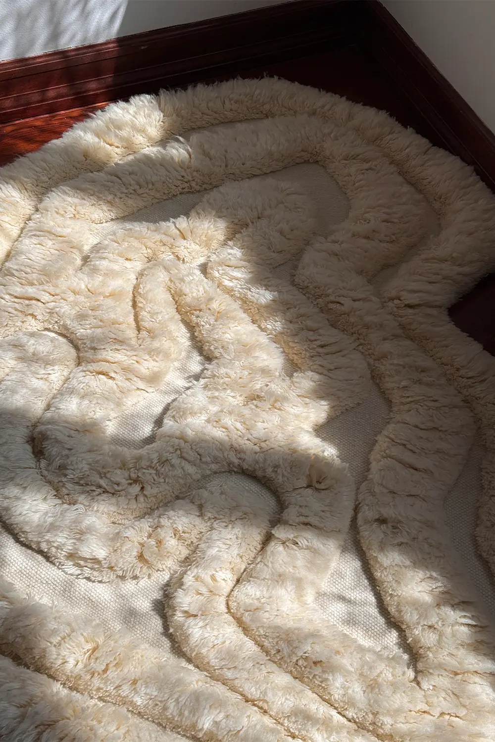 Rolling Tides Hand-Knotted Shag Wool Rug - Image 10